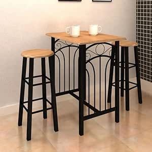N/A Kitchen Bar Tables and Chairs Set Dining Room High Top Counter Height Table Set